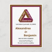 Moderne Hochzeiten sichern das Datum der neuen Dat Ankündigungspostkarte (Vorderseite)