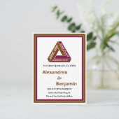 Moderne Hochzeiten sichern das Datum der neuen Dat Ankündigungspostkarte (Stehend Vorderseite)