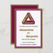 Moderne Hochzeiten sichern das Datum der neuen Dat Save The Date (Vorne/Hinten)