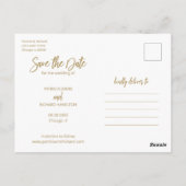 Moderne Hochzeiten sichern Datum 4 FotoCollage Postkarte (Rückseite)