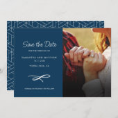 Moderne Hochzeiten speichern das Date Foto Ankündi Save The Date (Vorne/Hinten)