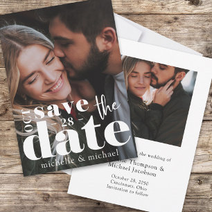 Moderne Hochzeiten speichern das Date-Foto Save The Date