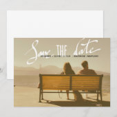 Moderne Hochzeiten speichern das Date Script-Foto Save The Date (Vorne/Hinten)