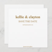 Moderne Hochzeiten speichern das Datum Save The Date (Vorne/Hinten)