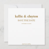 Moderne Hochzeiten speichern das Datum Save The Date (Vorderseite)