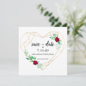 Moderne Hochzeiten speichern das Foto "Date Geomet Save The Date (Stehend Vorderseite)