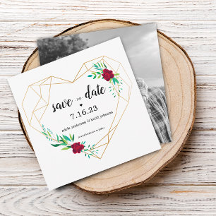 Moderne Hochzeiten speichern das Foto "Date Geomet Save The Date