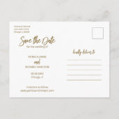 Moderne Hochzeiten speichern Datum 3 - FotoCollage Postkarte (Rückseite)