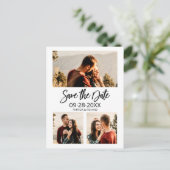 Moderne Hochzeiten speichern Datum 3 - FotoCollage Postkarte (Stehend Vorderseite)