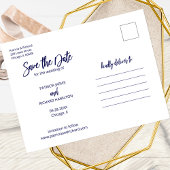 Moderne Hochzeiten speichern Datum 3 - FotoCollage Postkarte