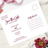 Moderne Hochzeiten speichern Datum 3 - FotoCollage Postkarte