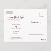 Moderne Hochzeiten speichern Datum 3 - FotoCollage Postkarte (Rückseite)