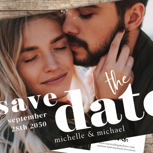 Moderne Hochzeiten speichern den Foto QR-Code des  Save The Date