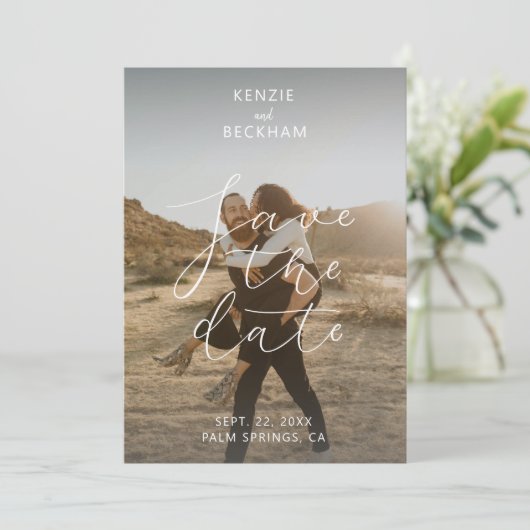 Moderne Hochzeiten speichern die Date Fotos Kallig (Stehend Vorderseite)