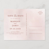 Moderne Hochzeiten speichern die Datumsprospekte g Einladungspostkarte (Rückseite)