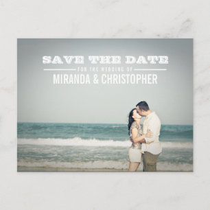 Moderne Hochzeiten Speichern Sie das Date Foto Pos Ankündigungspostkarte