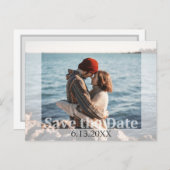 Moderne Hochzeiten Speichern Sie das Date Foto Pos Postkarte (Vorne/Hinten)