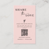 Moderne Hochzeiten teilen den QR-Code der Liebe Begleitkarte (Vorderseite)