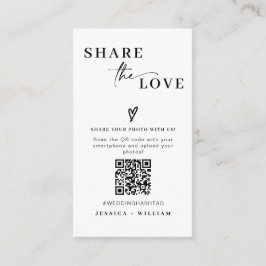 Moderne Hochzeiten teilen den QR-Code der Liebe Begleitkarte