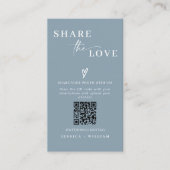 Moderne Hochzeiten teilen den QR-Code der Liebe Begleitkarte (Vorderseite)