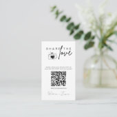 Moderne Hochzeiten teilen die Liebe QR CODE Begleitkarte (Stehend Vorderseite)