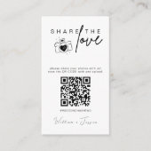 Moderne Hochzeiten teilen die Liebe QR CODE Begleitkarte (Vorderseite)