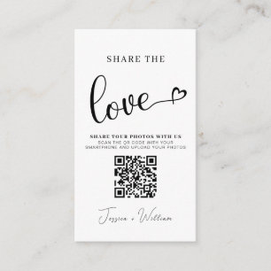 Moderne Hochzeiten teilen Liebe Qr Code Begleitkarte