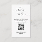 Moderne Hochzeiten teilen Liebe Qr Code Begleitkarte (Vorderseite)