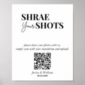 Moderne Hochzeiten Teilen Sie Ihre Shots QR-Code-Z Poster (Vorne)