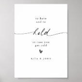 Moderne Hochzeiten, um etwas zu trinken und zu hab Poster (Vorne)