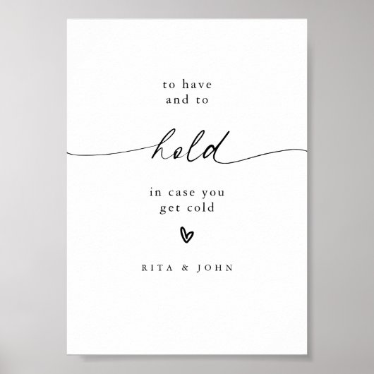 Moderne Hochzeiten, um etwas zu trinken und zu hab Poster (Vorne)