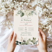 Moderne Hochzeiten von Grün- und Elfenbeinküchen Einladung