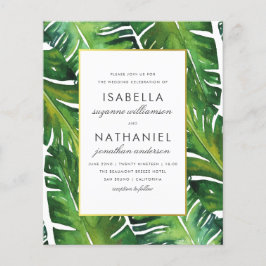 Moderne Hochzeiten von grünen tropischen Blätter