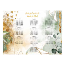 Moderne Hochzeiten von grünen und goldenen botanis