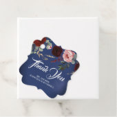 Moderne Hochzeiten von Navy Blue und Burgund Red F Geschenkanhänger (Beispiel)