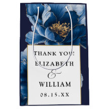 Moderne Hochzeiten von Navy Blue und Gold Floral V