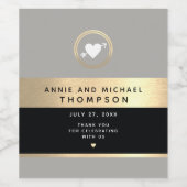 Moderne Hochzeiten Weinetikett (Einzelnes Label)