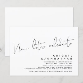 Moderne Hochzeitfeier, feiern wir jetzt Einladung