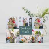 Moderne Hochzeitfotografie Dankeskarte (Stehend Vorderseite)