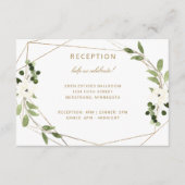 Moderne Hochzeitgeometrische Wasserfarbenwelt Holz Begleitkarte (Vorderseite)