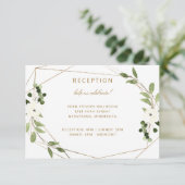 Moderne Hochzeitgeometrische Wasserfarbenwelt Holz Begleitkarte (Stehend Vorderseite)