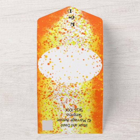 Moderne Hochzeitgold Träne aus Rückkehr einladen All In One Einladung (Außenbereich)