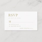 Moderne Hochzeitgold-UAWG Begleitkarte (Vorderseite)