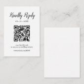 Moderne Hochzeitkalligrafie - Editable QR Code UAW Begleitkarte (Vorne/Hinten)