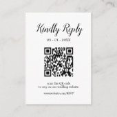 Moderne Hochzeitkalligrafie - Editable QR Code UAW Begleitkarte (Vorderseite)