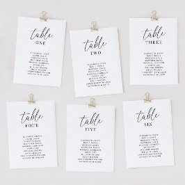 Moderne Hochzeitkarten-Tischnummer Einladung