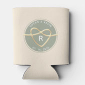 Moderne Hochzeitmonogramm Dosenkühler (Rückseite)