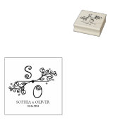 Moderne Hochzeitmonogramm Gummistempel (Stempel)