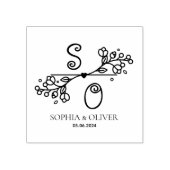 Moderne Hochzeitmonogramm Gummistempel (Prägung)