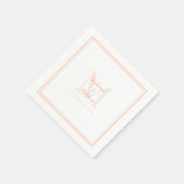 Moderne Hochzeitnamen und Datum Monogramm Anfangsb Serviette (Ecke)